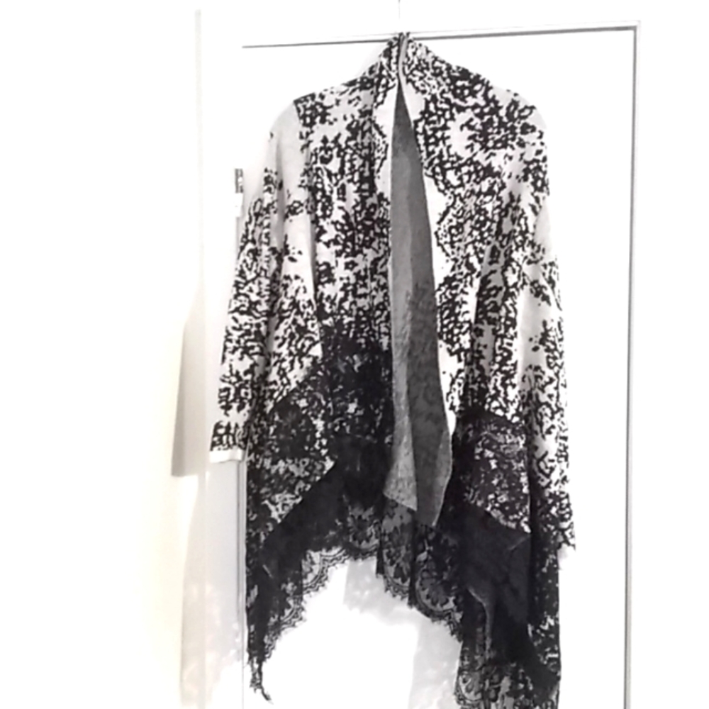 NWOT wool jacket with lace